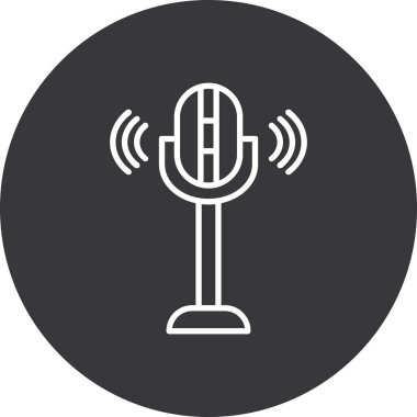 Mikrofon simge tasarlamak vektör