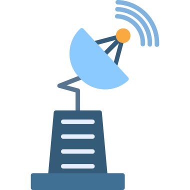 anten uydu anten simgesi düz stil