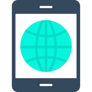 ağ internet simgesi. düz biçim