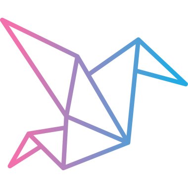 Kağıt uçak simgesinin vektör illüstrasyonu