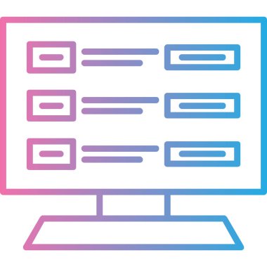 Bilgisayar. Web simgesi basit illüstrasyon