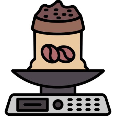 kahve öğütücü ikon vektör illüstrasyonu