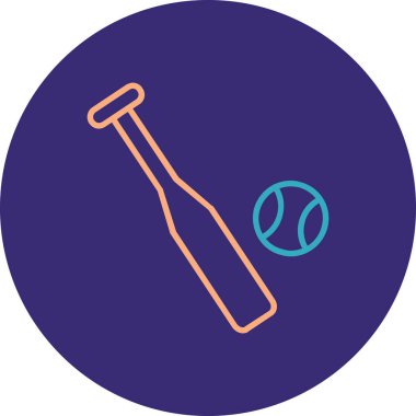 beysbol yarasa simgesi vektör illüstrasyonu