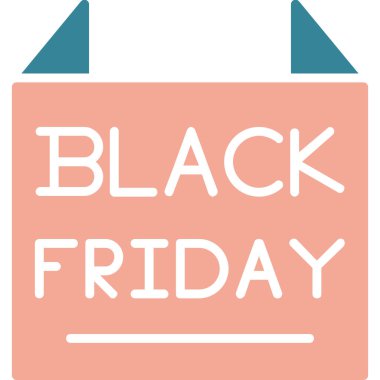 İzole edilmiş Kara Cuma etiketi. vektör tasarımı