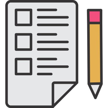 Kontrol listesi. Web simgesi basit illüstrasyon