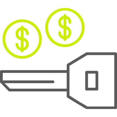 anahtar dolar simgesi, basit tasarım