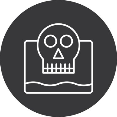 Kafatası simge vektör çizim