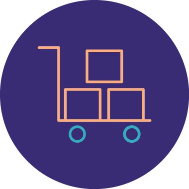 dağıtım simgesi, basit vektör illüstrasyonu