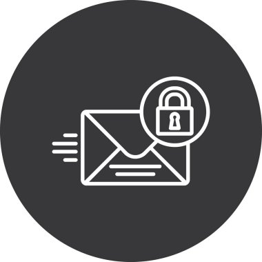 e-posta güvenlik ileti simgesi ana hat biçiminde