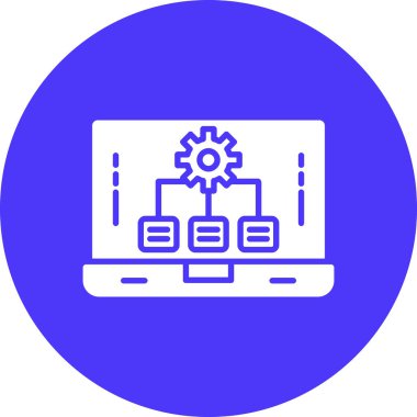 Bilgisayar. Web simgesi basit illüstrasyon