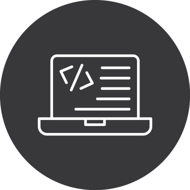 web simgesi, dizüstü bilgisayar vektör illüstrasyon