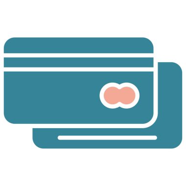 Kredi kartı ikonu. vektör illüstrasyonu