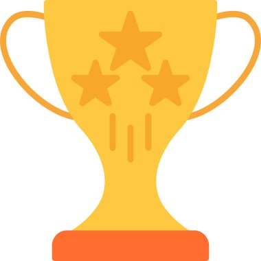 ödül kupa simgesi düz stil