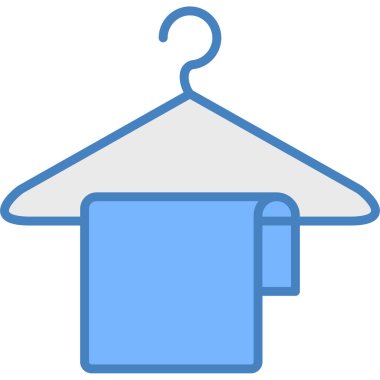 Elbise askısı ikonu. Web için elbise askısı vektör simgelerinin basit çizimi