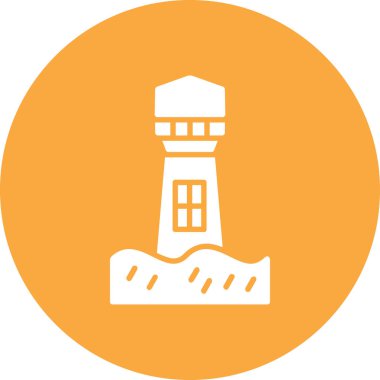 deniz feneri ikonu vektör illüstrasyonu