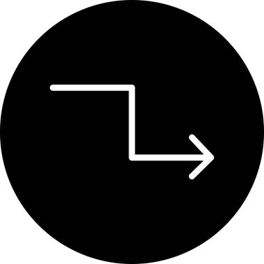 Yön ok ikonu vektör illüstrasyonu