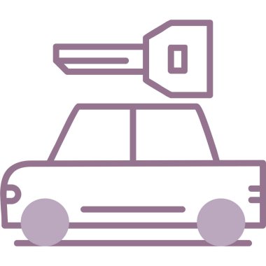 araba simgesi vektör illüstrasyonu