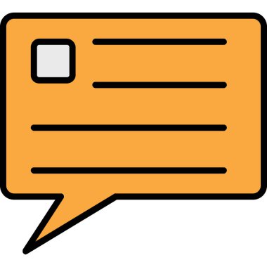 konuşma sohbet simgesi vektör illüstrasyonu