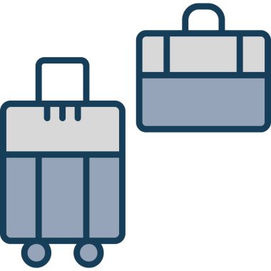 bavul seyahat simgesi