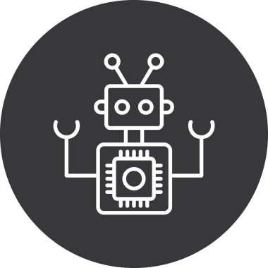 Modern robot simgesinin vektör çizimi