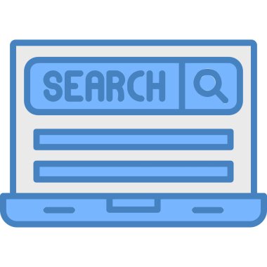 Tarayıcı arama simgesi doldurulmuş ana hatlar biçiminde