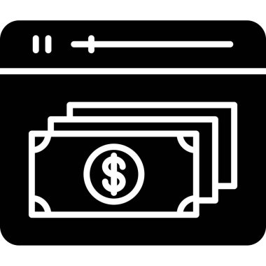 Para için. Web simgesi basit illüstrasyon