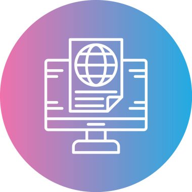 Modern bilgisayar simgesinin vektör illüstrasyonu