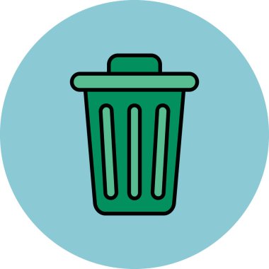 Çöp kutusu web simgesi basit vektörü