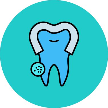 diş simgesi vektör illüstrasyonu