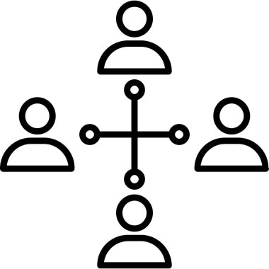 ağ bağlantısı insanlar simgesi