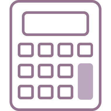 Hesap makinesi. Web simgesi basit illüstrasyon