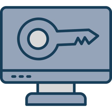 Anahtar. Web simgesi basit illüstrasyon