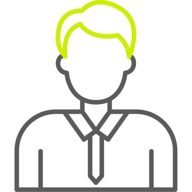 İş adamı. Web simgesi basit illüstrasyon