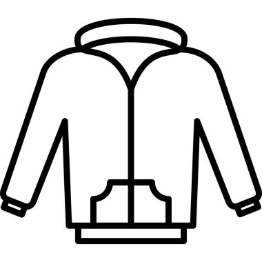 Ceket simgesi, basit vektör illüstrasyonu