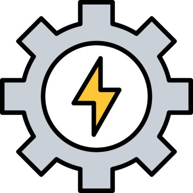 elektrik vektör çizgisi simgesi