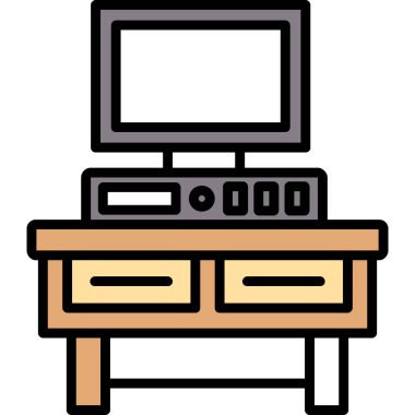 bilgisayar monitörü ve televizyon simgesi