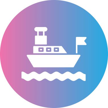 tekne ikonu vektör illüstrasyonu