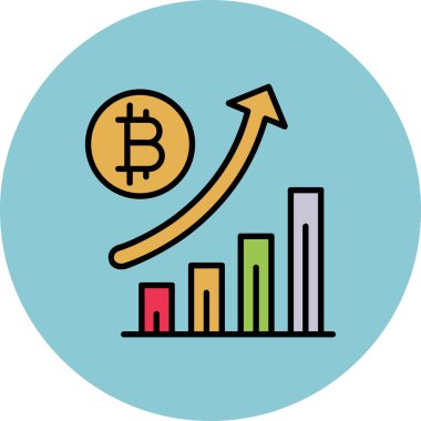 vektör illüstrasyon Bitcoin simgesi