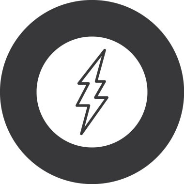 Bir yıldırım simgesinin vektör çizimi