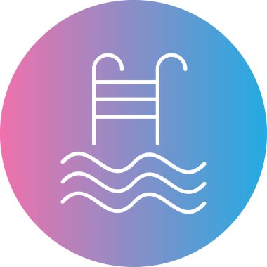 Bir yüzme havuzu simgesinin vektör çizimi