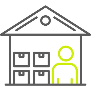 Bir ev simgesinin vektör illüstrasyonu