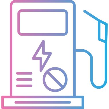 elektrik pil vektör çizgisi simgesi