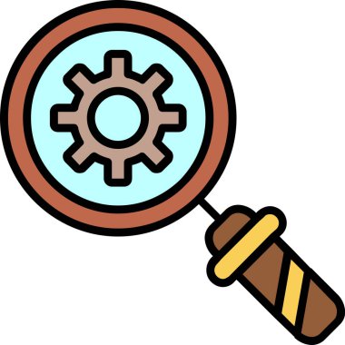 Büyüteç. Web simgesi basit illüstrasyon