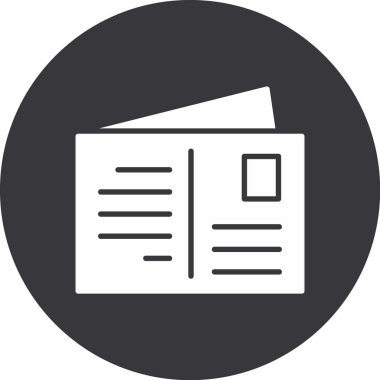 belge vektörü düz simge