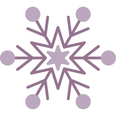 Kar tanesi. Web simgesi basit illüstrasyon