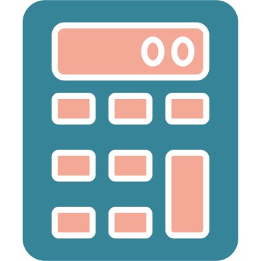 Hesap makinesi simgesinin vektör illüstrasyonu