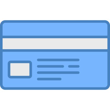 Kredi kartı düz simgesi, vektör, illüstrasyon