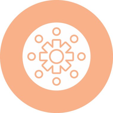 Dişliler. Web simgesi basit tasarım