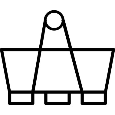 Alışveriş arabası ikonu ana hat vektörü. Araba arabası. Araba arabası.