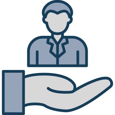 Tokalaşın. Web simgesi basit illüstrasyon